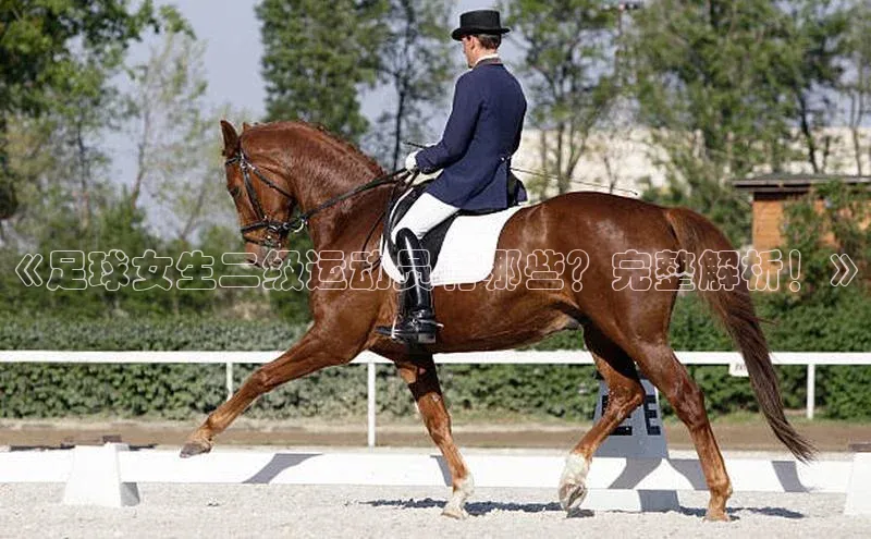 杏盛平台总代理一径科技《足球女生二级运动员有哪些？完整解析！》